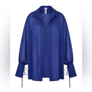 BYDEE VALETTA COTTON SHIRT IN AEGEAN - Tags Removed